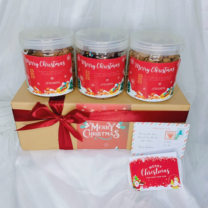 

[BACA DESKRIPSI SAMPAI BAWAH] HAMPERS GIFT BOX COOKIES FREE CUSTOM TULISAN UNTUK LEBARAN HARI RAYA NATAL TAHUN BARU HARI IBU ULANG TAHUN