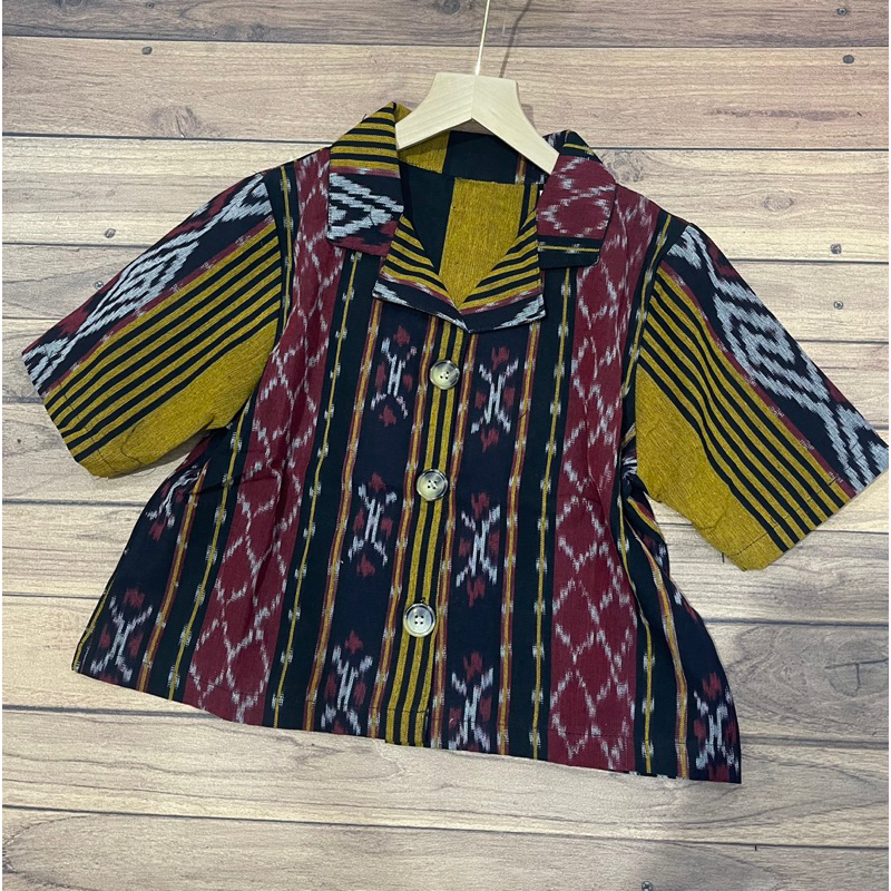 Atasan kemeja - songket tenun - BM07