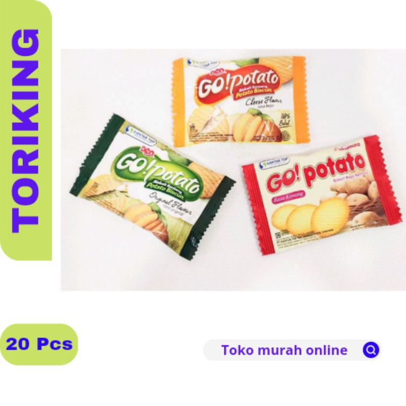 

BISKUIT GO! POTATO - ORIGINAL/KEJU (1 Pack isi 20pcs @10gr)