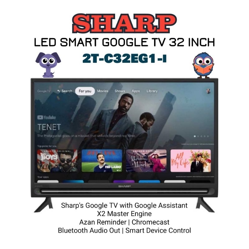 SHARP AQUOS LED TV 32 Inch 2TC32EG1i | 2T-C32EG1i | GOOGLE SMART TV New Series 2023
