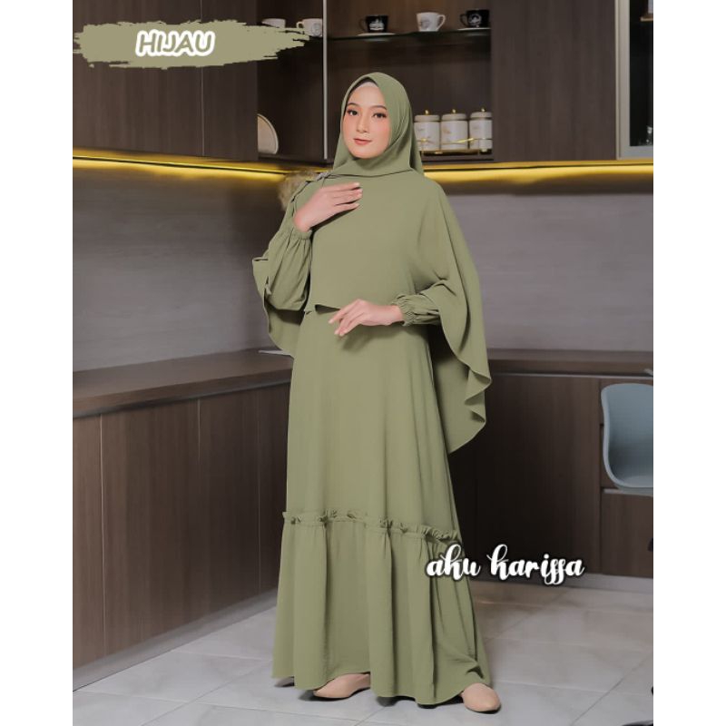 gamis aku karissa/nindayani set hijab aku karissa