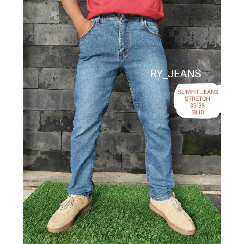 jeans panjang pria celana panjang streeth melar