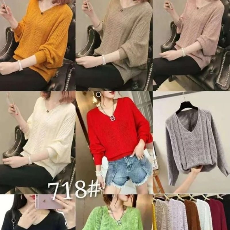 Atasan Rajut Batwing