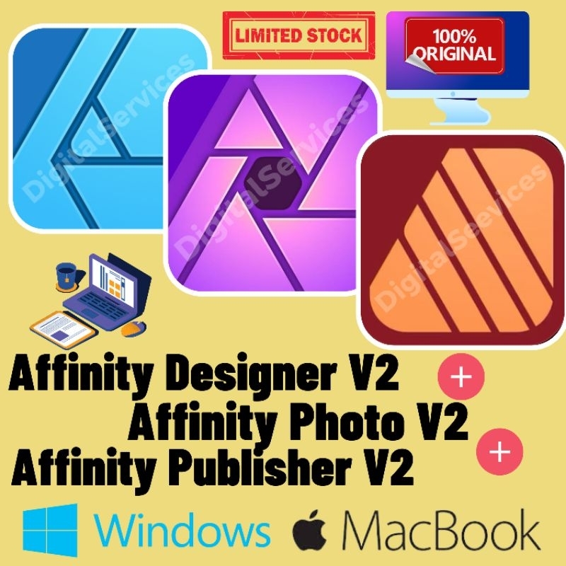 (Win/Mac) Affinity 2 Best Seller Designer 2,  Photo 2, Publisher 2 for Windows/Mac