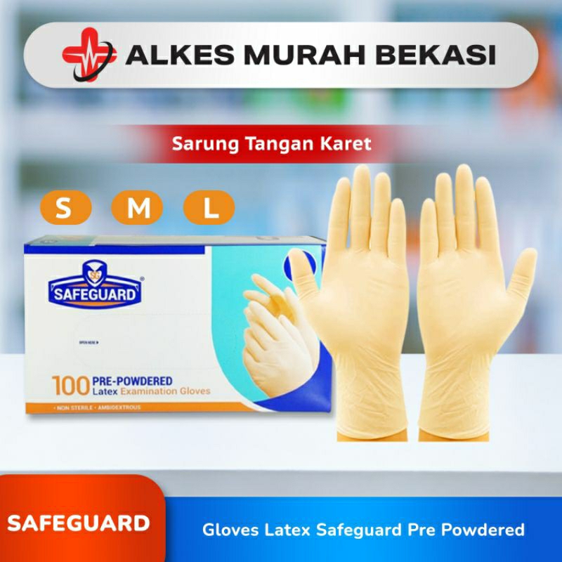 Safeguard Sarung Tangan Latex / Safe guard / Handscon / Sarung Tangan Karet