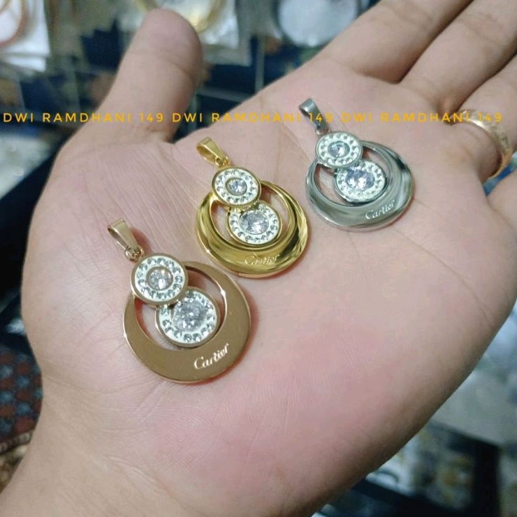 Liontin Wanita Titanium CTR Mewah Crystal