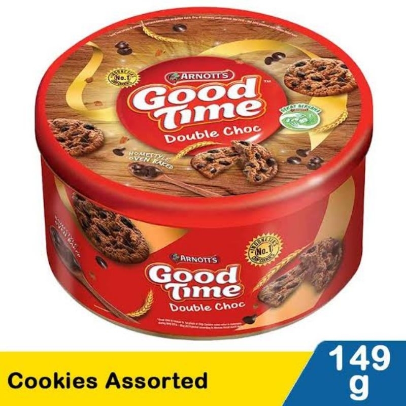 

Good Time cookies assorted kaleng 144gr