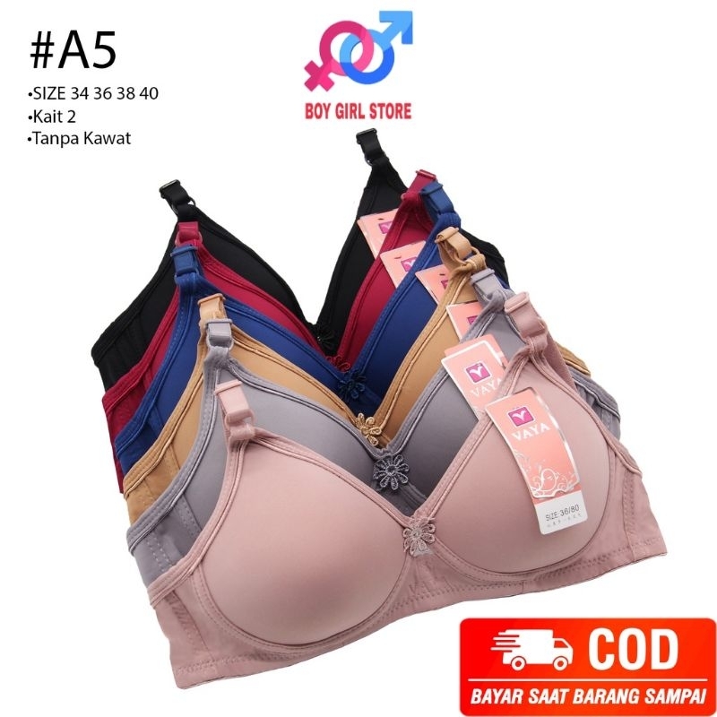 Vaya Bra Tanpa Kawat Cup A Art A5 CUP KECIL REMAJA | Bh Vaya Original