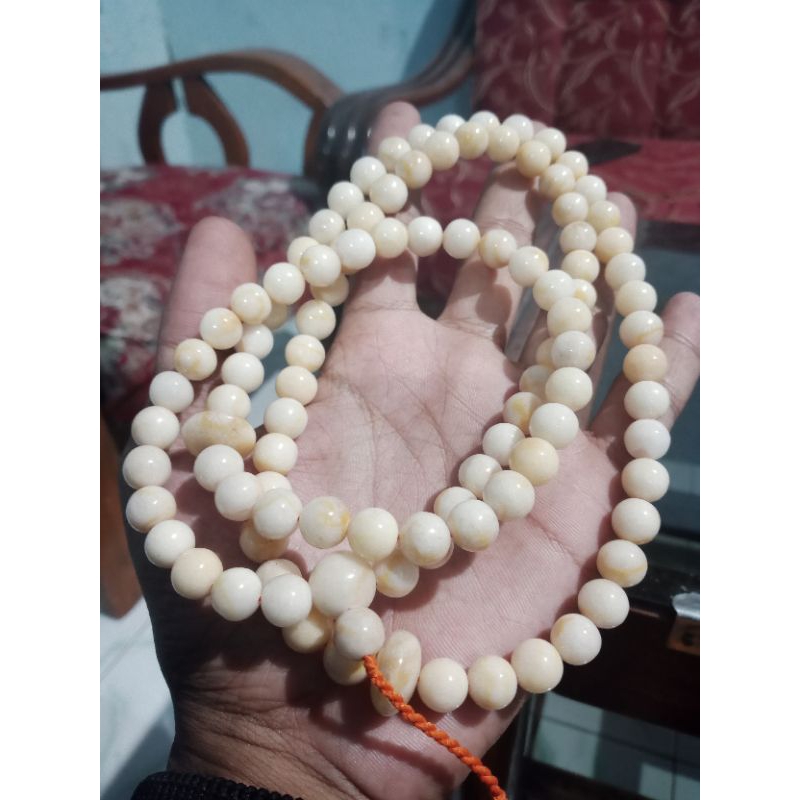 tasbih batu marjan putih
