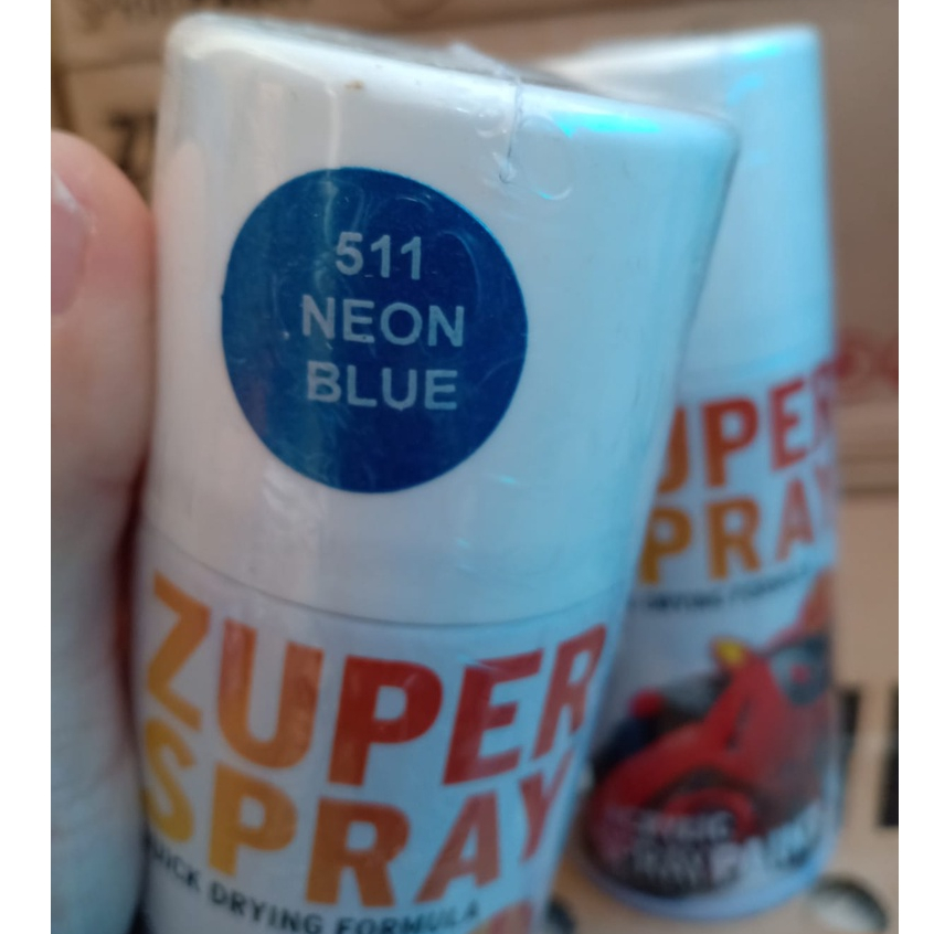 Pilok Pilox Zuper Spray Paint Warna P 511 Neon Blue / Biru Neon (150cc/150ml)