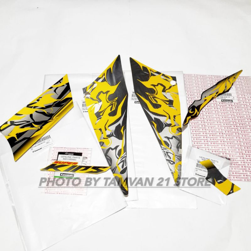 STRIPING STICKER NINJA RR NEW 2013 KUNING ORIGINAL KGP