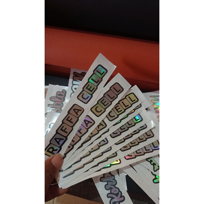 STICKER CUTTING CUSTOM NAMA BEBAS REQUEST FONT DADU