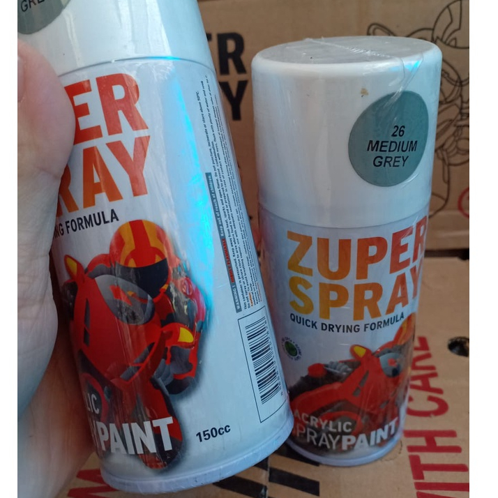 Pilok Pilox Zuper Spray Paint Warna P 26 Medium Grey / Abu-Abu (150cc/150ml)