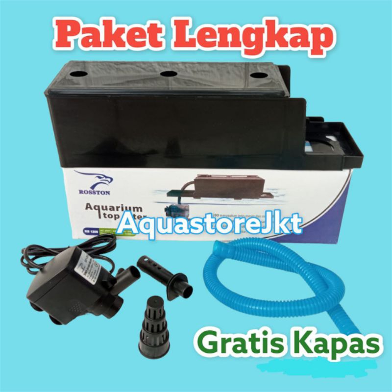 MESIN TOP FILTER AQUARIUM ROSSTON 1200 RECENT AA 203K FILTER PEMBERSIH AQUARIUM