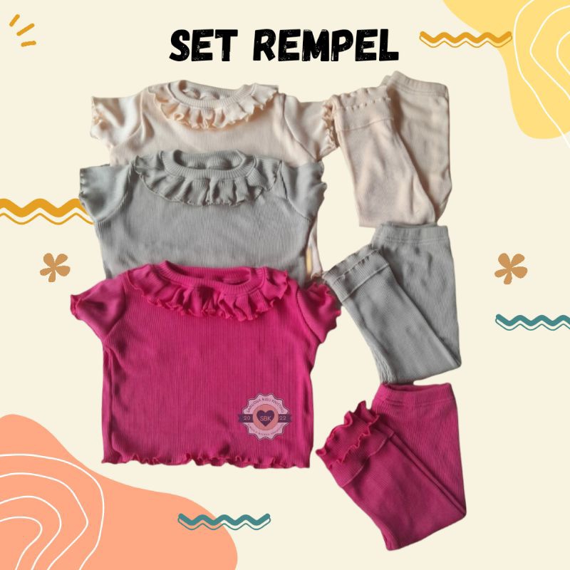 Baju Setelan Anak Perempuan REMPEL Knit Tee Usia 1-5 Tahun