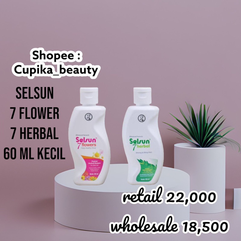 [uk] [ 60 ml ] selsun 7 herbal 60 ml || selsun 7 flower 60 ml || shampo anti ketombe selsun