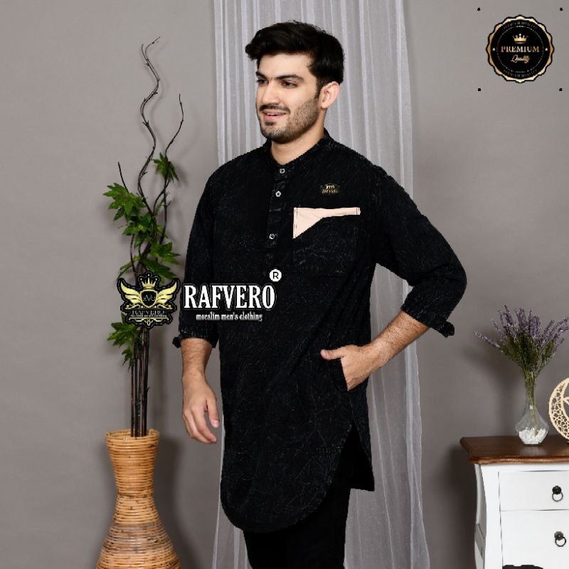 Qurta jeans Evran ORIGINAL RAFVERO - Baju Koko kurta pria - kurta jeans