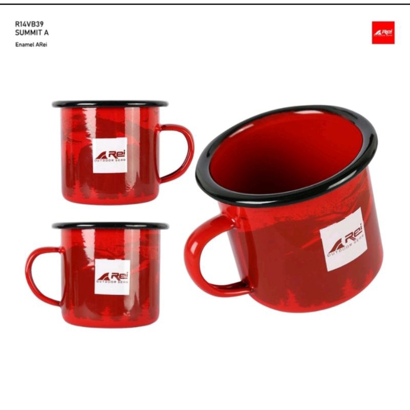 MUG REI summit Arei outdoorgear / Gelas cangkir enamel arei