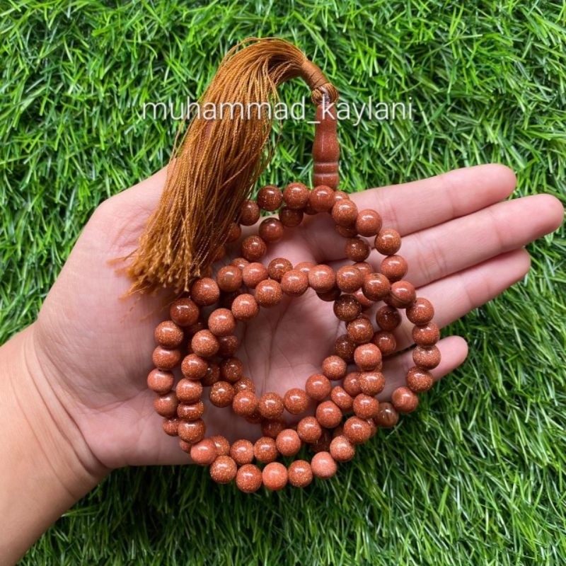 tasbih batu pasir emas (S)