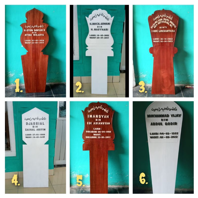 Papan Nisan kayu ( 90 x 30cm ) Klasik Nisan