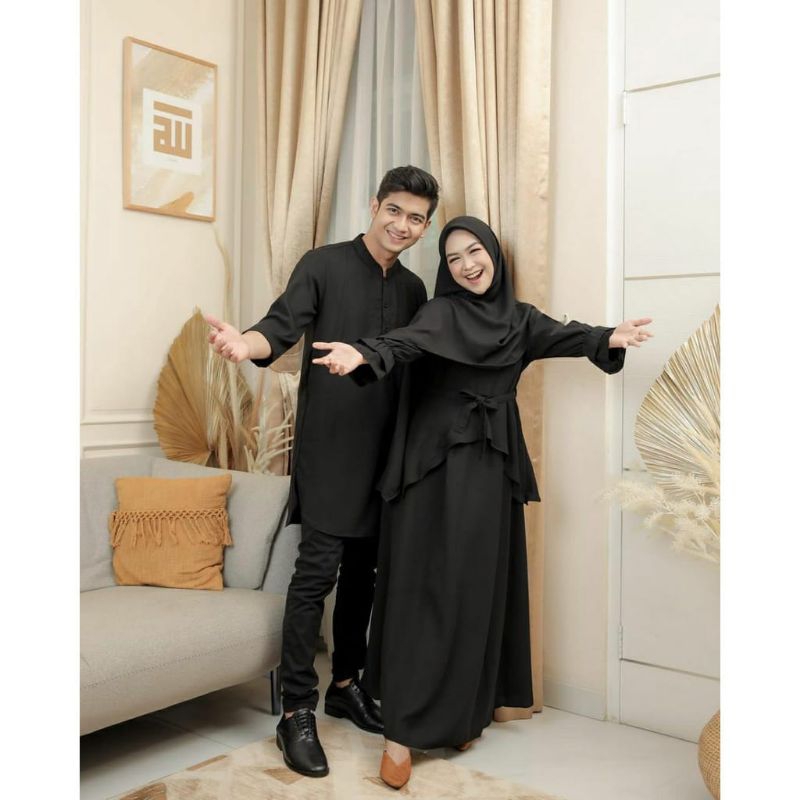 Baju couple Gamis syar'i + Sirwal Muslim