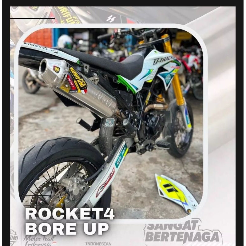 Knalpot Norifumi Rocket 4 Bore up/Standart Crf klx wr 155 suara mantap