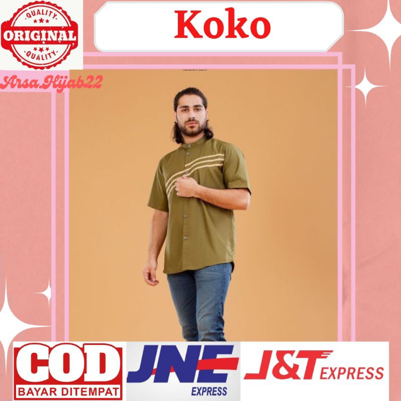 Arrafi √ Koko Lengan Pendek Terbaru Koko Bustomi By Arrafi || Koko Lengan Pendek Kemeja Cowok Elegan