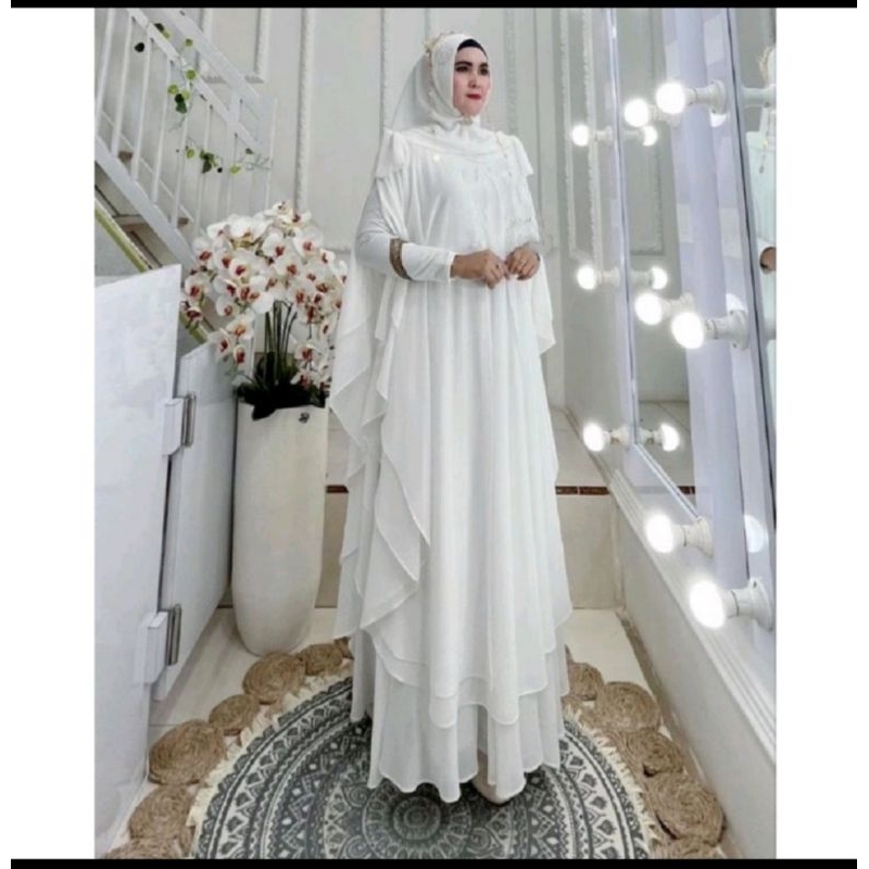 SYARI JUBAH TERBARU,BY AIMY DIERDAH,SYARI PUTIH UMROH,SYARI LEBARAN,100%ORI PREMIUM,SYARI BUTIK,BAJU