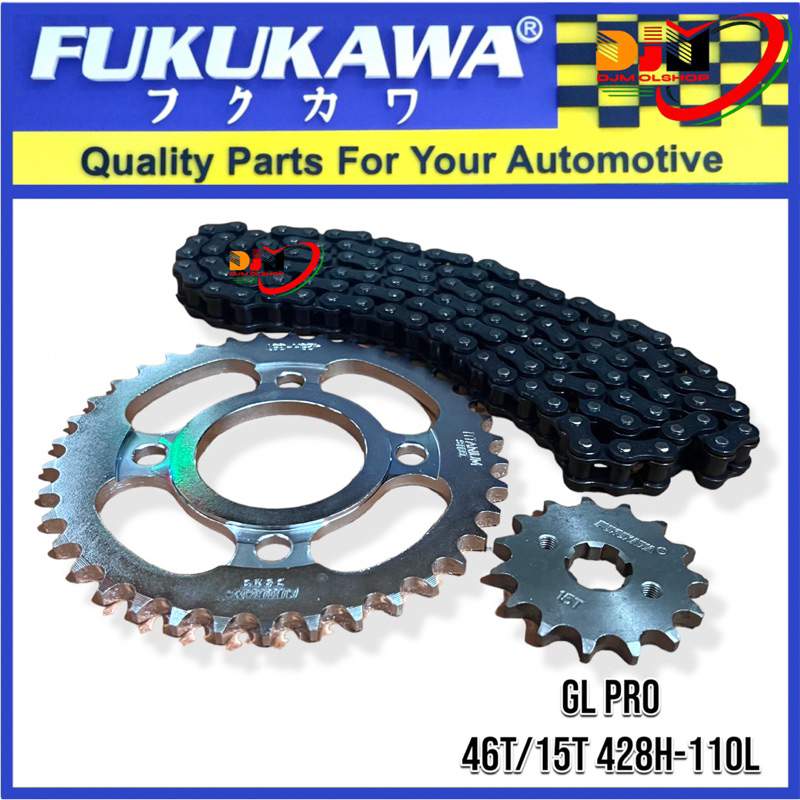 Gear Set Gir Paket Fukukawa GL PRO 428H-112L-45T-14T