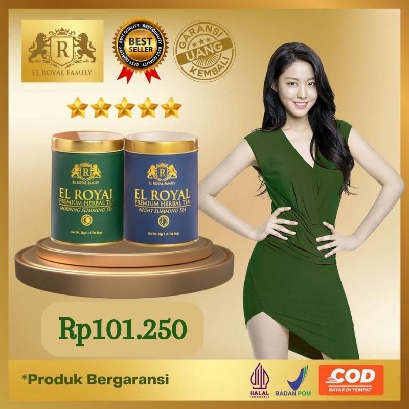 

El Royal Premium Tea / Teh Pelangsing Siang & Malam (1 paket) - BPOM 100%