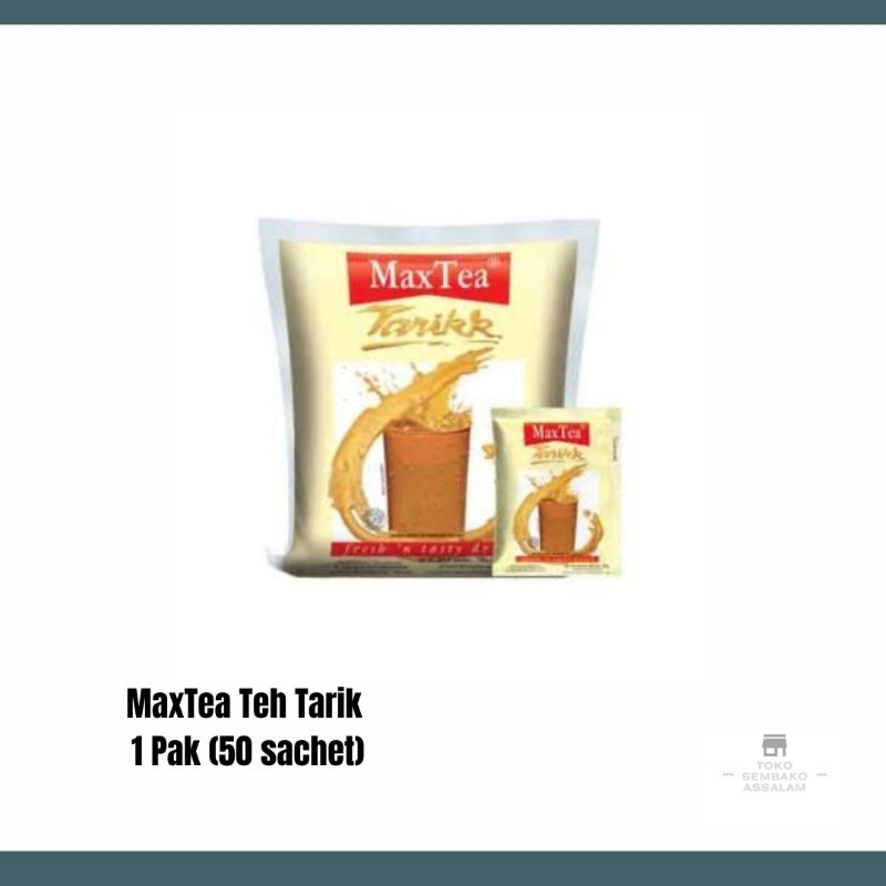 

teh tarik max tea 1 pak / teh tarik 50 sachet / teh tarik max tea 1 pak