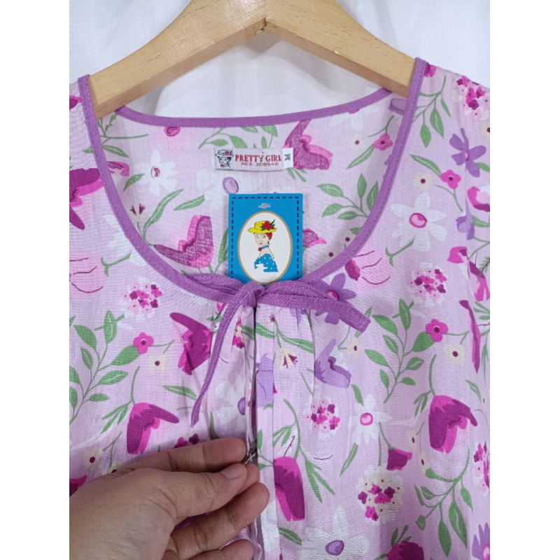 Daster Katun Lengan Pendek Bumil Busui Pretty Girl Size M Adem Premium
