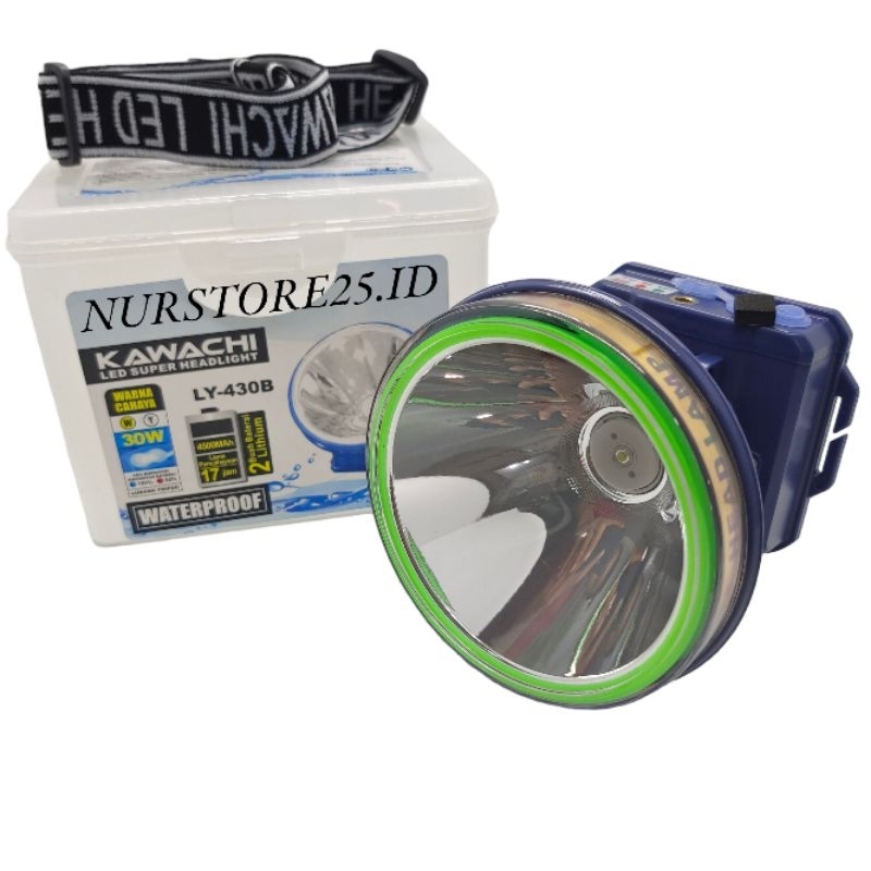 Senter Kepala KAWACHI 30 LY-430B/Headlamp Super Terang Cahaya Putih 30 Watt KAWACHI LY-430B