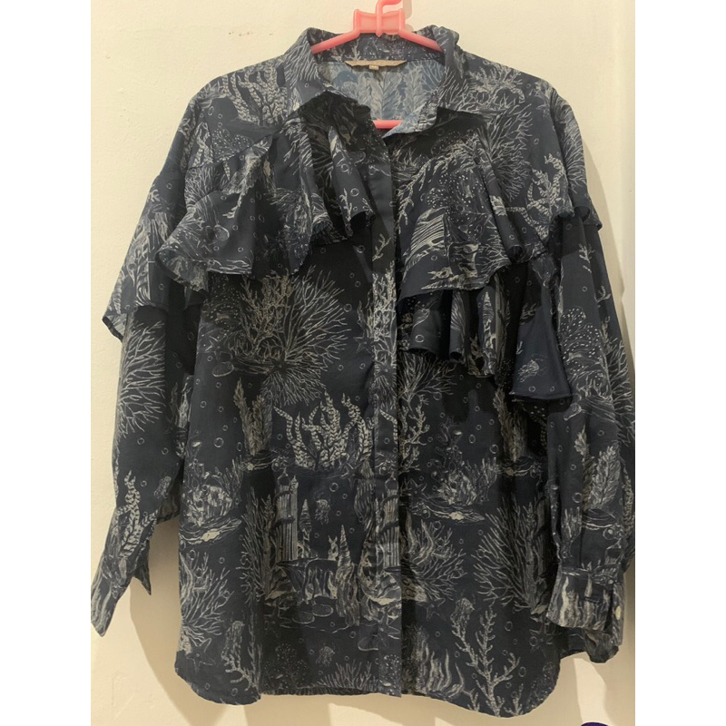 pl el mar minorca blouse buttonscarves preloved