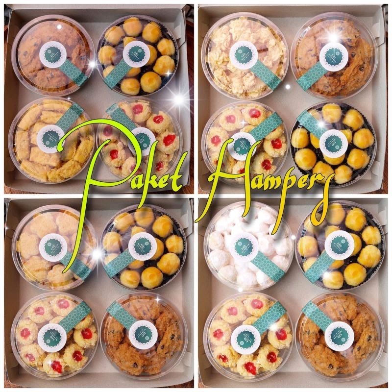 

Paket Hampers Lebaran/ Paket Kue Kering Lebaran Rasa Premium High Quality Isi 4 pcs COOKIES random
