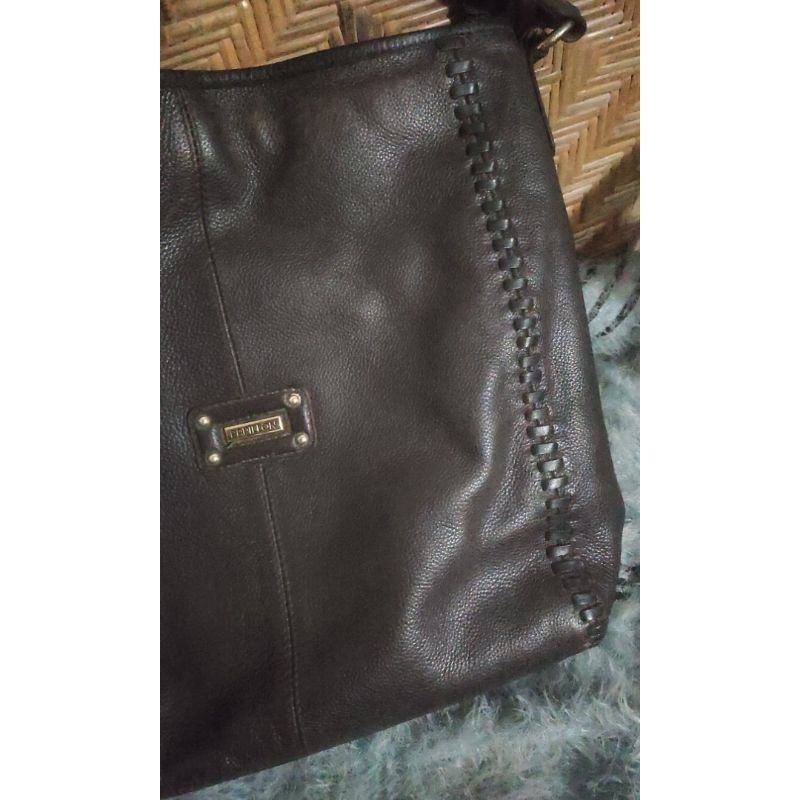 TAS KULIT PAPILLON VTG VINTAHE GENUINE LEATHER SELEMPANG SLING WAIST BAG CAMO DUFFEL MESSENGER DRAWS