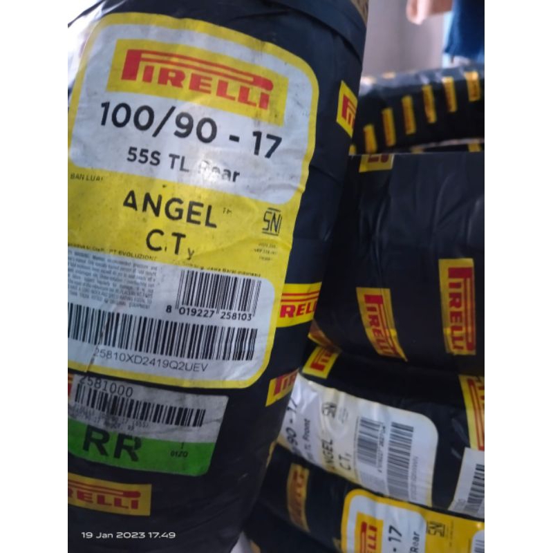 PIRELLI Angel CiTy 100/90-17M/ 55S (Belakang) untuk Honda Sonic, Jupiter MX King, Blade 125, Supra X