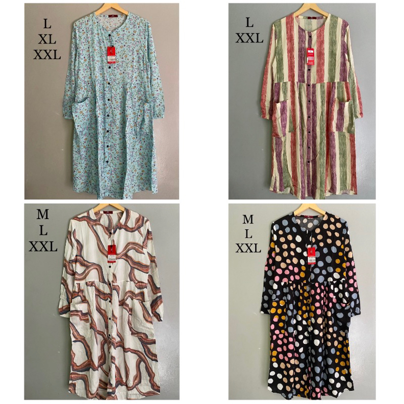 3c long tunic rayon full kancing