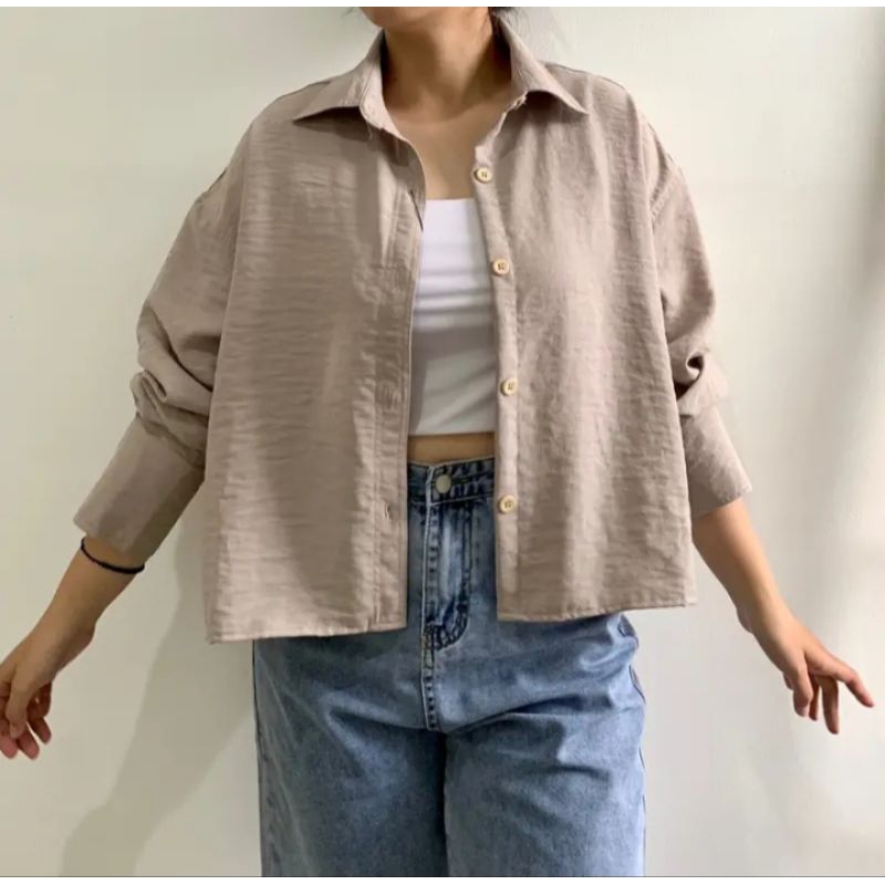 Grace Shirt Kemeja Linen Crinkle Airflow Premium