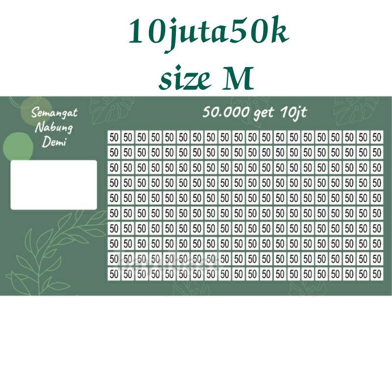 CELENGAN PERMANEN TARGET 10JUTA 50K