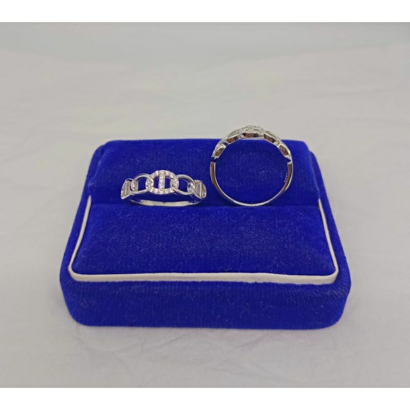 cincin model carti*r mata putih/perak asli silver 925 lapis emas/perhiasan fashion wanita terbaru