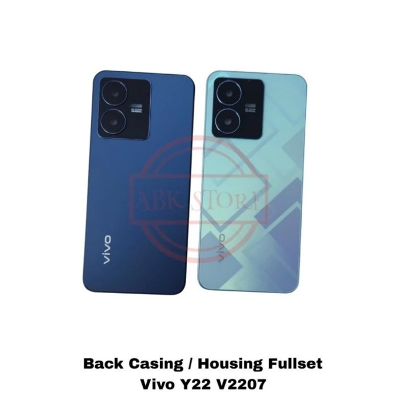 BEZZEL+BACKDOOR+KACA KAMERA VIVO Y22 V2207 KESING CASING HOUSING TUTUP BELAKANG ORIGINAL