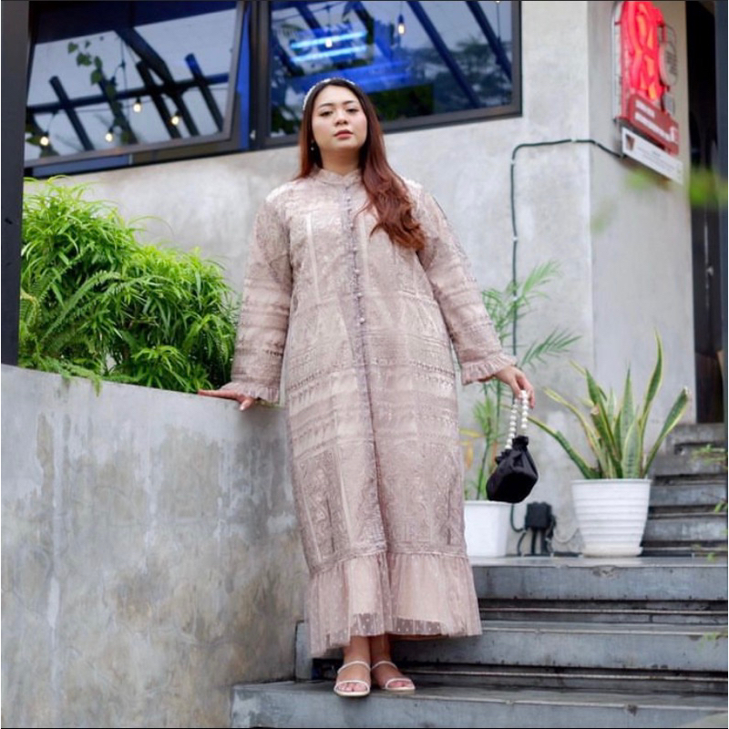 PHARITA DRESS BAJU LEBARAN BIGSIZE KAFTAN JUMBO GAMIS BIGSIZE UKURAN BESAR XXL XXXL XXXXL FREE ONGKI