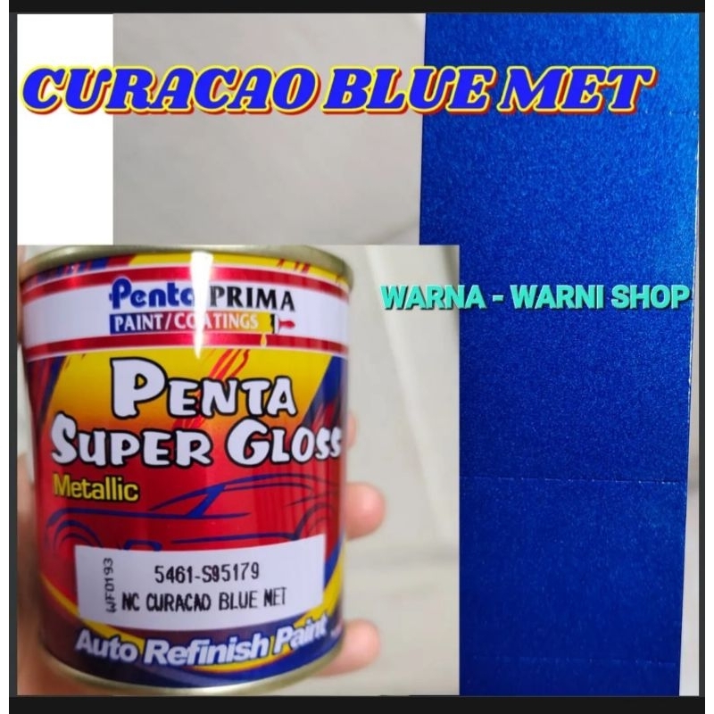 CAT PENTA SUPER GLOSS METALLIC CURACAO BLUE - BIRU METALIK - 200 GRAM - DUCO OTOMOTIF