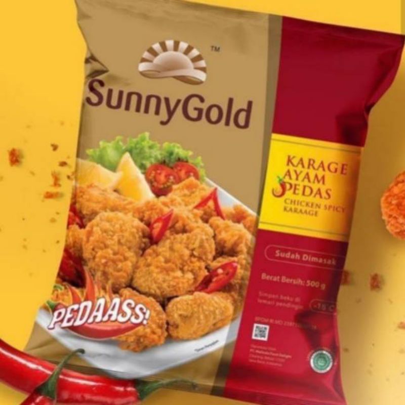 

Frozen Bandung Ayam Karage Sunny Gold pedas 500gr