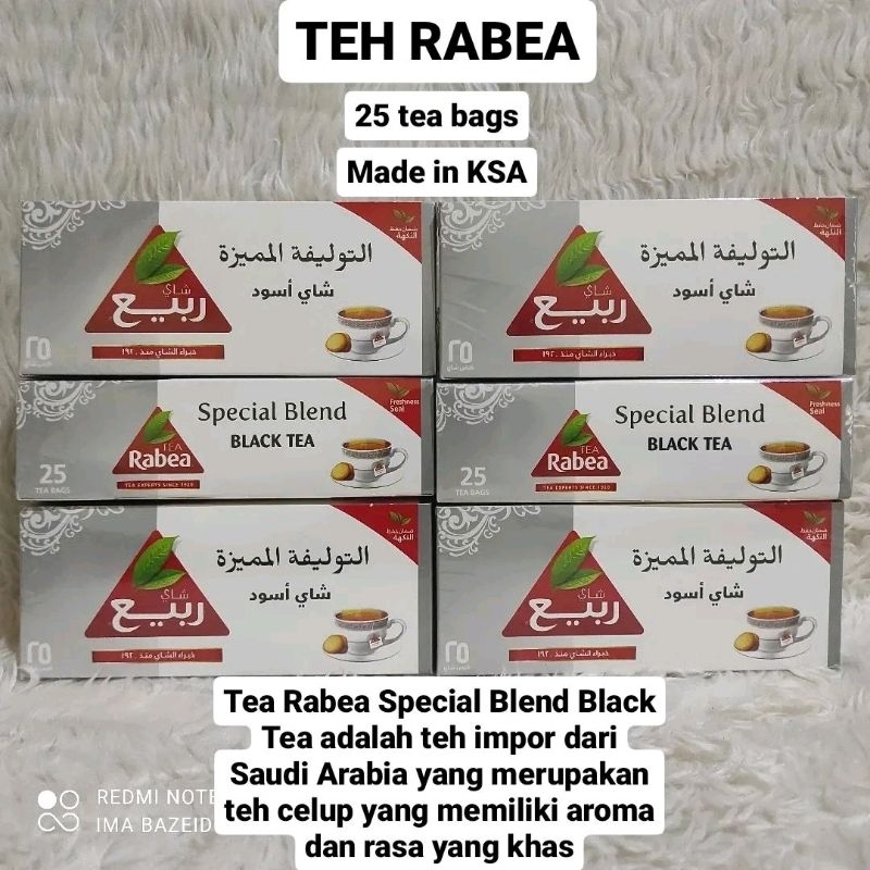 

Teh Rabea 25teh celup teh arab ori Saudi