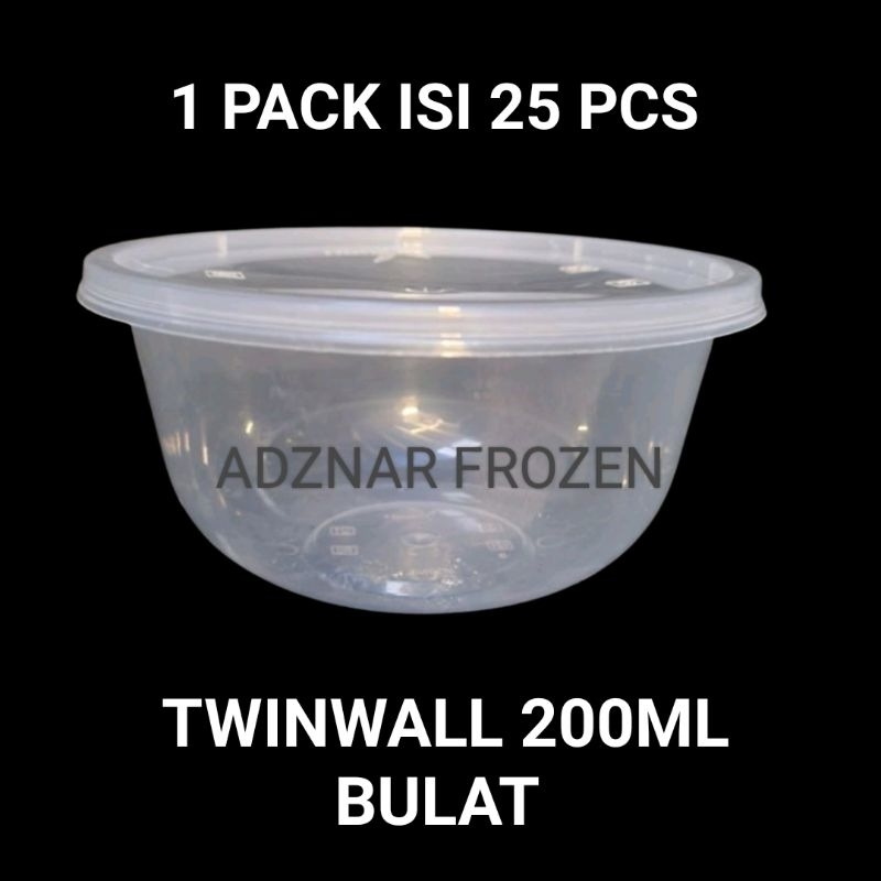 Thinwall cup bulat / mangkok bulat ukuran 200ml