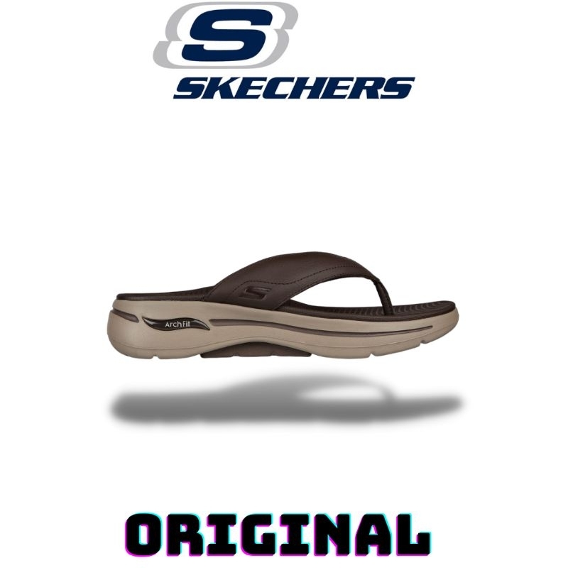 Sandal Skechers Go Walk Arch Fit Brown Original ( 229022/BRN )