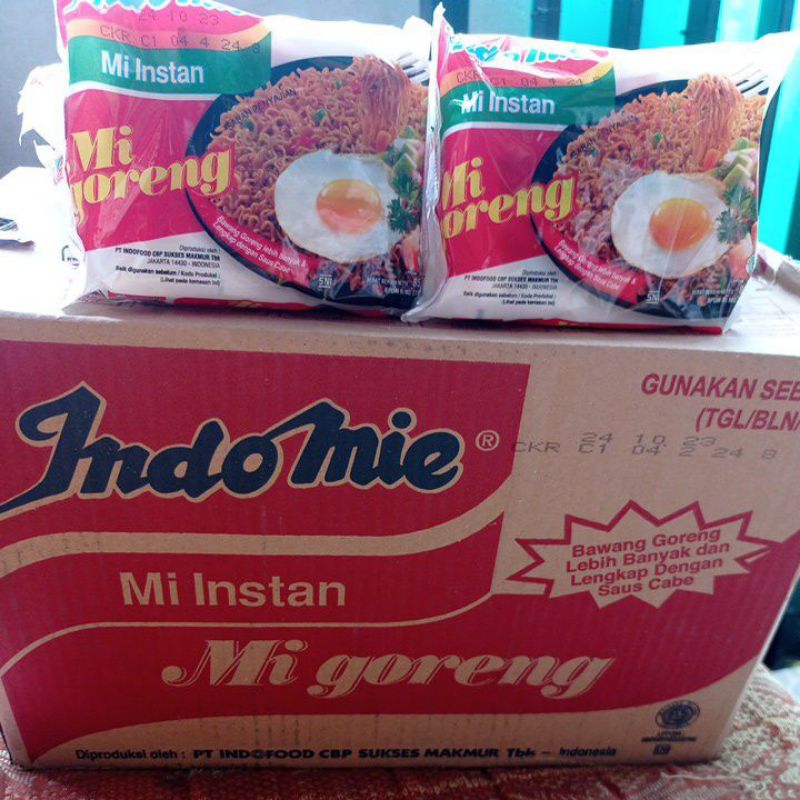 

Indomie mie instan goreng 85gr 1dus isi 40 bungkus