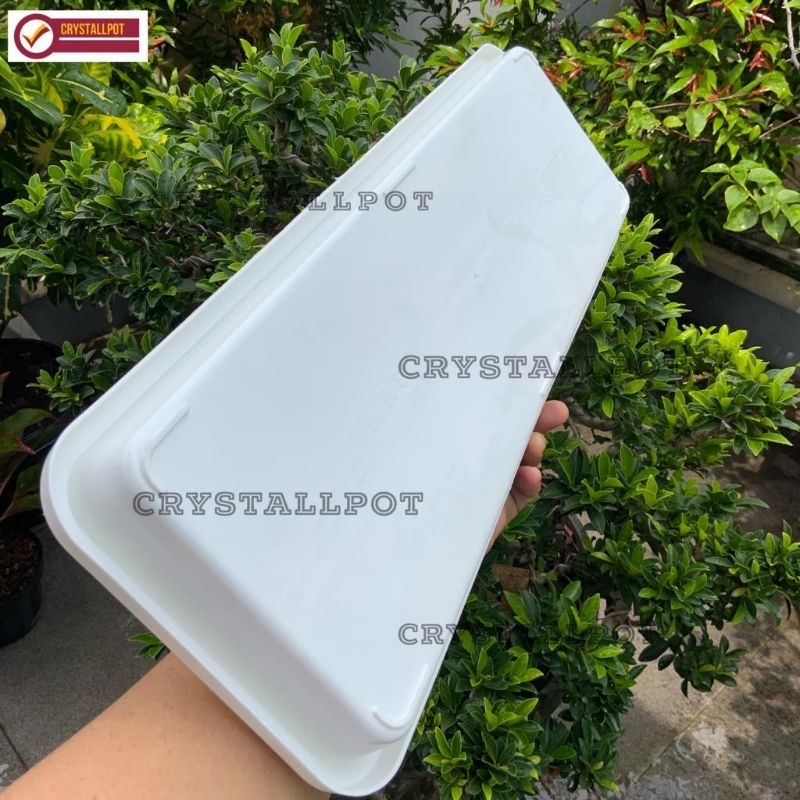 tatakan alas pot panjang alpen 50 PUTIH - TRAY PANJANG ALPEN 50 PUTIH